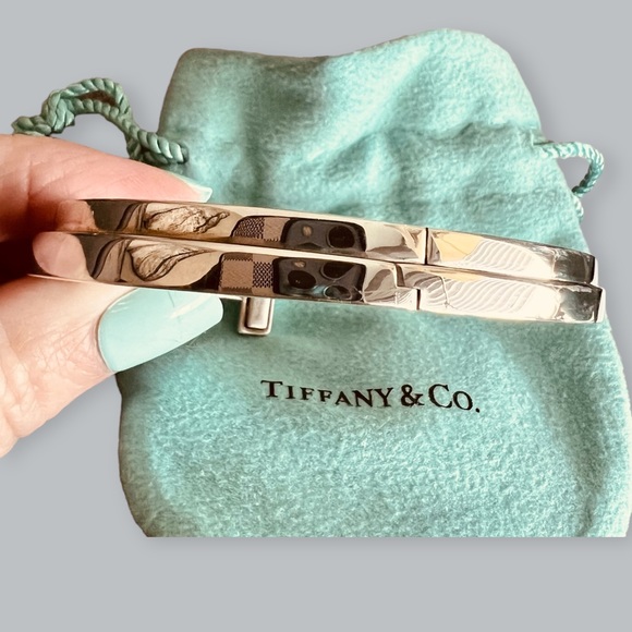 *SOLD* Authentic Tiffany & Co Diamond Square Wrap Bracelet SIZE MEDIUM - Picture 7 of 14